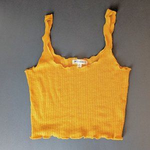 Wild Honey Size M Mini Crop Top in Golden Yellow